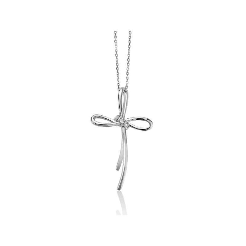 COLLANA CON CROCE ORO BIANCO DONNA MILUNA I DIAMANTI COLLANA CON CROCE ORO BIANCO DONNA MILUNA I DIAMANTI