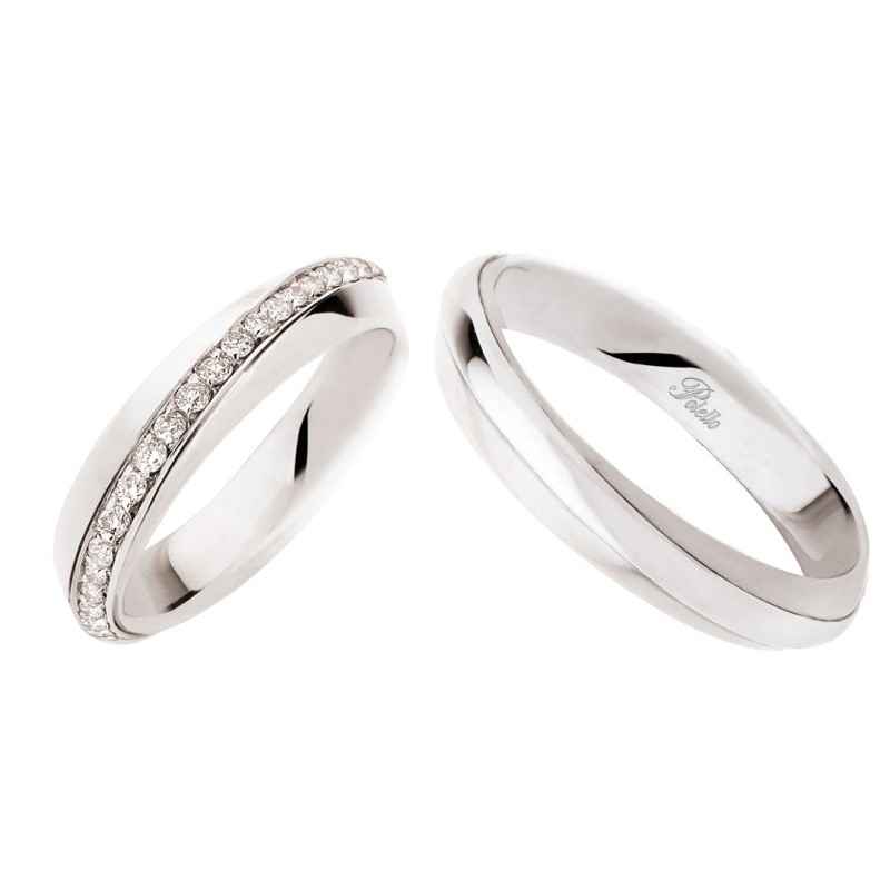 ANELLO FEDE NUZIALE IN ORO BIANCO 18 CARATI UOMO-DONNA POLELLO ANELLO FEDE NUZIALE IN ORO BIANCO 18 CARATI UOMO-DONNA POLELLO