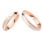 ANELLO ORO BIANCO E ROSA CON DIAMANTE 0.02 DONNA POLELLO ANELLO ORO BIANCO E ROSA CON DIAMANTE 0.02 DONNA POLELLO