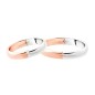 ANELLO FEDE NUZIALE ORO BIANCO E ROSA CON DIAMANTI DONNA POLELLO ANELLO FEDE NUZIALE ORO BIANCO E ROSA CON DIAMANTI DONNA POLELLO