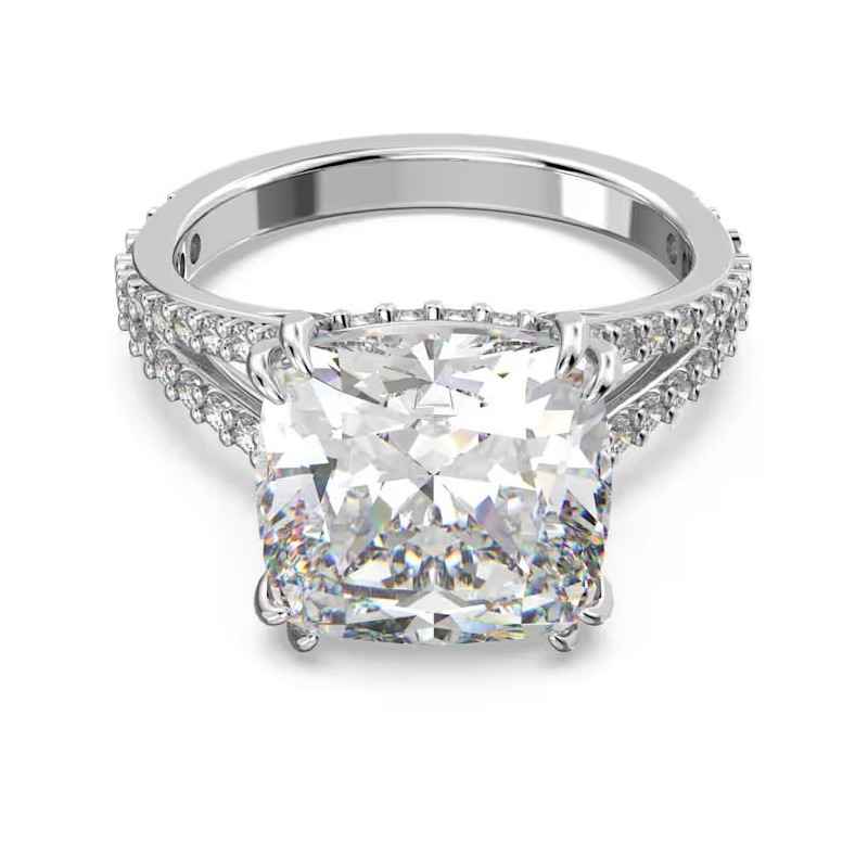 ANELLO STILLA TAGLIO QUADRATO PAVE' MIS.50 DONNA SWAROVSKI ANELLO STILLA TAGLIO QUADRATO PAVE' MIS.50 DONNA SWAROVSKI