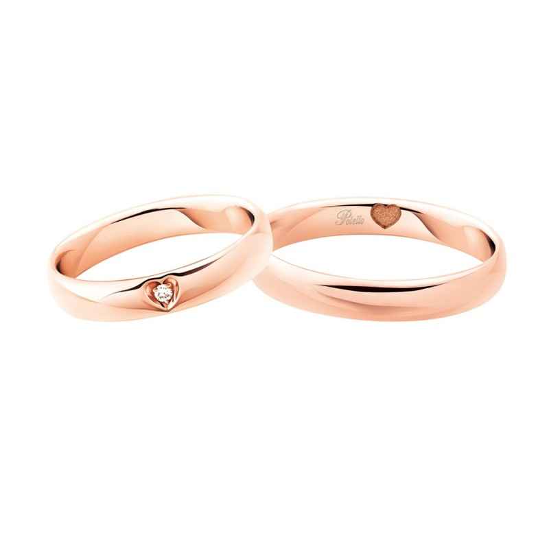 ANELLO FEDE IN ORO ROSA E DIAMANTE DONNA POLELLO ANELLO FEDE IN ORO ROSA E DIAMANTE DONNA POLELLO
