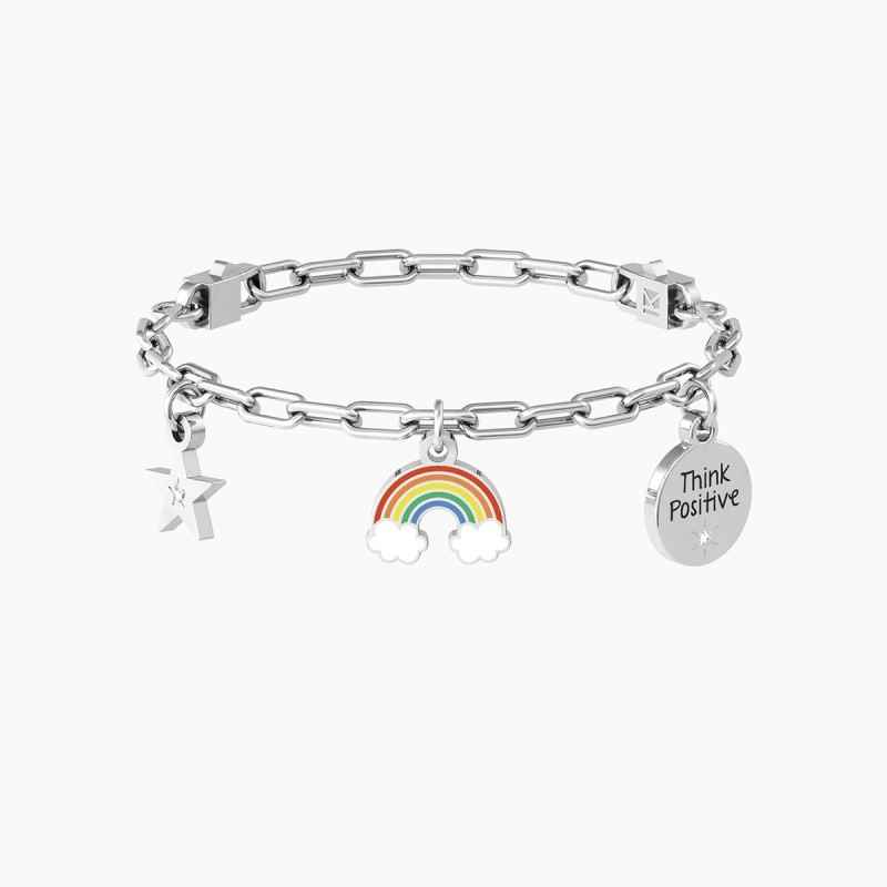 BRACCIALE ARCOBALENO THINK POSITIVE DONNA KIDULT BRACCIALE ARCOBALENO THINK POSITIVE DONNA KIDULT