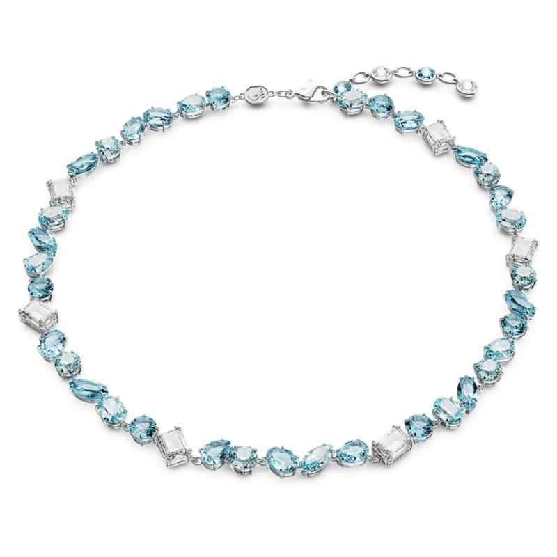 COLLANA GEMA BLU TAGLIO MISTO DONNA SWAROVSKI COLLANA GEMA BLU TAGLIO MISTO DONNA SWAROVSKI