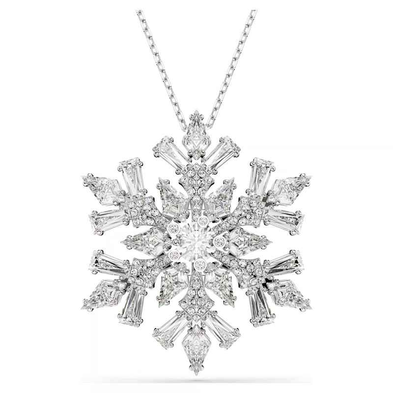 COLLANA PENDENTE E SPILLA IDYLLIA FIOCCO DI NEVE DONNA SWAROVSKI COLLANA PENDENTE E SPILLA IDYLLIA FIOCCO DI NEVE DONNA SWAROVSKI