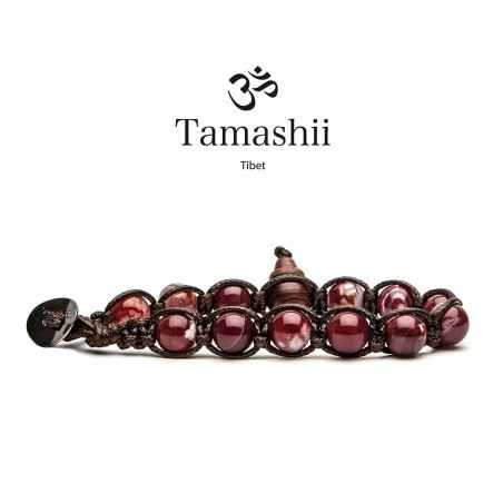 BRACCIALE AGATA ROSSO SCURO UOMO-DONNA TAMASHII 8 MM BHS900-213 TAMASHII