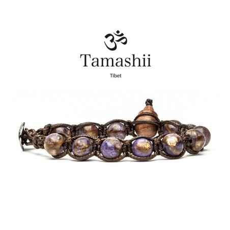 BRACCIALE QUARZO MOSAICO VIOLA UOMO-DONNA TAMASHII 8 MM BHS900-236 TAMASHII