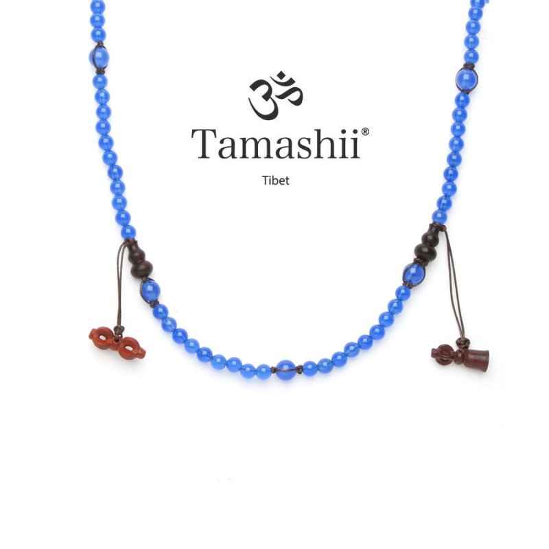 COLLANA AGATA BLU UOMO-DONNA TAMASHII MUDRA CORTO COLLANA AGATA BLU UOMO-DONNA TAMASHII MUDRA CORTO