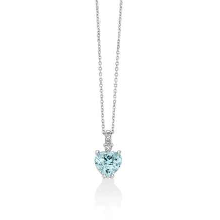 COLLANA ACQUAMARINA E DIAMANTI DONNA MILUNA LE GEMME CLD4728 MILUNA