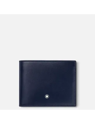 PORTAFOGLIO 6 SCOMPARTI INK BLUE UOMO MONTBLANC MEISTERSTUCK 131692 MONTBLANC