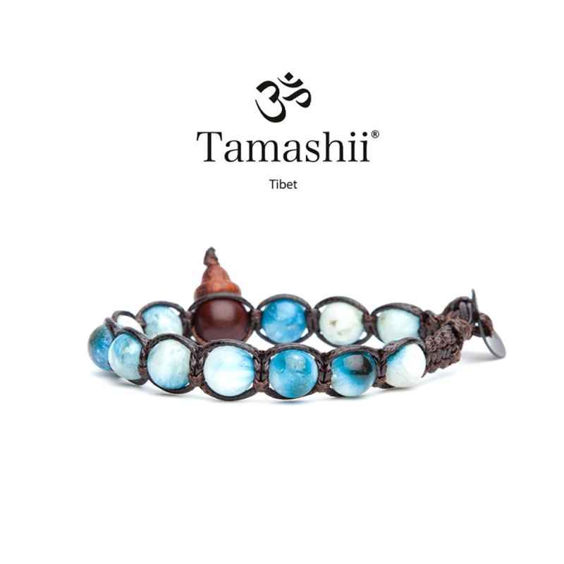 BRACCIALE BLUE ICE JADEITE TAMASHII 1 GIRO BRACCIALE BLUE ICE JADEITE TAMASHII 1 GIRO