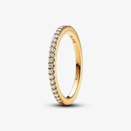 ANELLO PAVE' FASCIA SOTTILE PLACCATO ORO MIS.56 DONNA PANDORA  162999C01-56 PANDORA