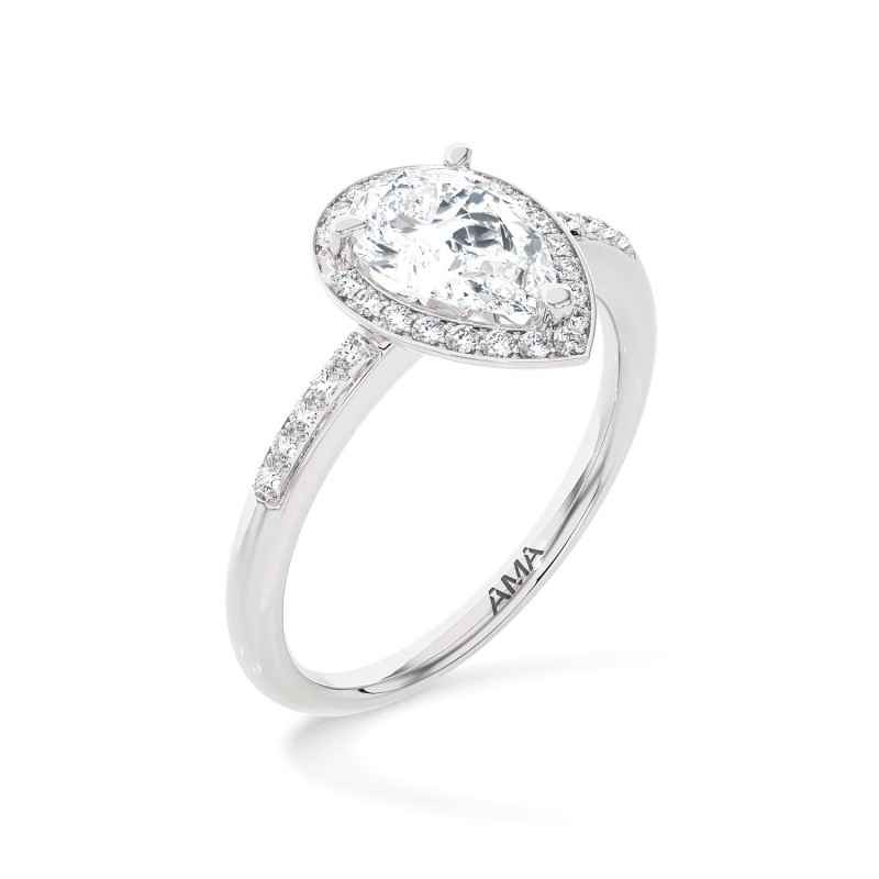 ANELLO ORO BIANCO DIAMANTI COLTIVATI DONNA AMA ANELLO ORO BIANCO DIAMANTI COLTIVATI DONNA AMA