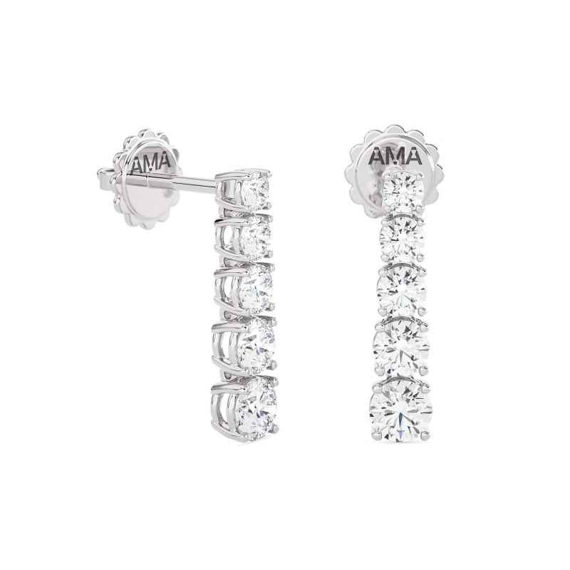 ORECCHINI ORO BIANCO DIAMANTI COLTIVATI DONNA AMA ORECCHINI ORO BIANCO DIAMANTI COLTIVATI DONNA AMA