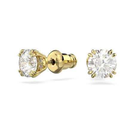 ORECCHINI A LOBO TAGLIO ROUND PLACCATO ORO DONNA SWAROVSKI CONSTELLA 5642595 SWAROVSKI