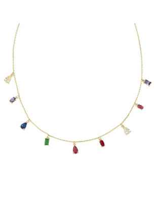 COLLANA CHANDELIER ZIRCONI BIANCHI VERDI DONNA AMEN PRINCESS CLRAGMZ AMEN