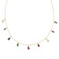 COLLANA CHANDELIER ZIRCONI BIANCHI VERDI DONNA AMEN PRINCESS