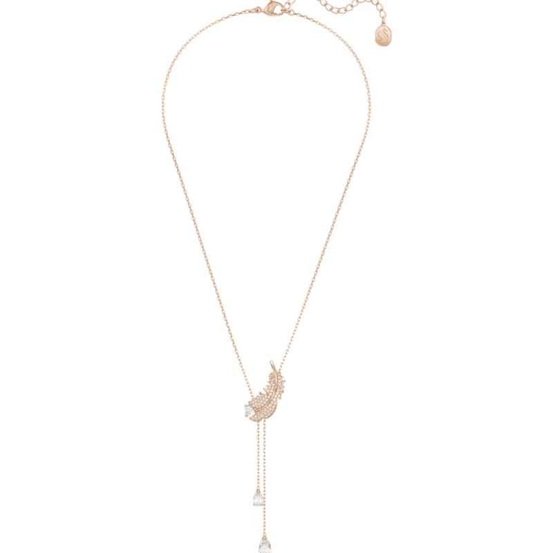 COLLANA PENDENTE Y PIUMA BIANCA NICE SWAROVSKI COLLANA PENDENTE Y PIUMA BIANCA NICE SWAROVSKI