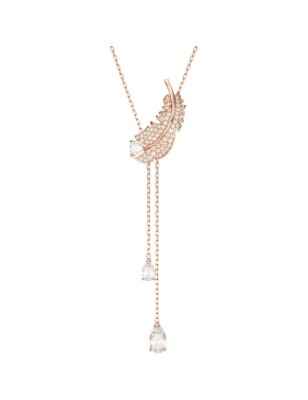 COLLANA PENDENTE Y PIUMA BIANCA NICE SWAROVSKI