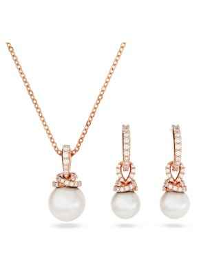 SET ORIGINALLY BIANCO PLACCATO ORO ROSA SWAROVSKI