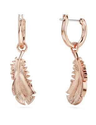 ORECCHINI PENDENTI PIUMA BIANCA NICE SWAROVSKI 5663486 SWAROVSKI