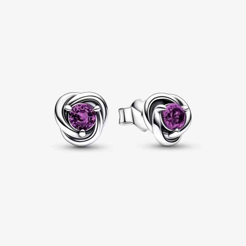 ORECCHINI CERCHI ETERNI VIOLA DONNA PANDORA ORECCHINI CERCHI ETERNI VIOLA DONNA PANDORA