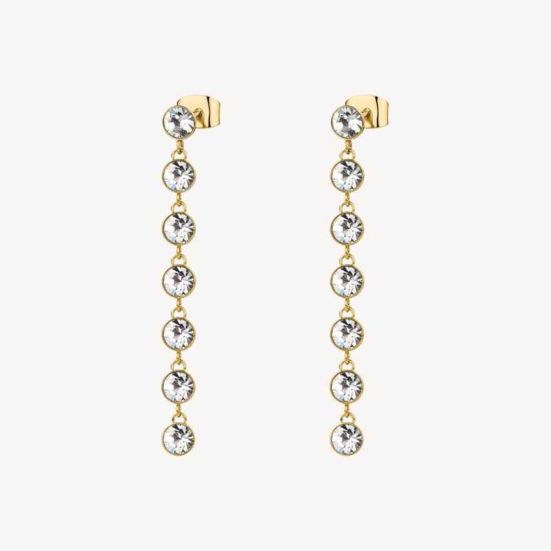 ORECCHINI LUNGHI CON CRISTALLI BIANCHI DONNA BROSWAY SYMPHONIA