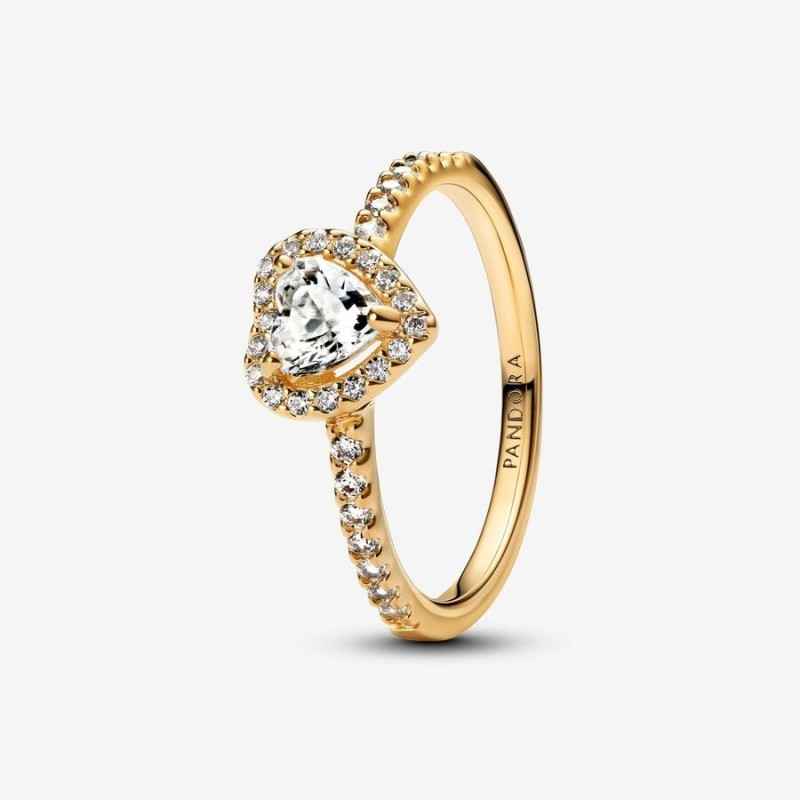 ANELLO CUORE IN RILIEVO COLOR ORO MIS.50 DONNA PANDORA