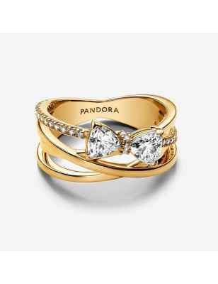 ANELLO FASCIA INTRECCIATA FIOCCO LUMINOSO MIS.50 DONNA PANDORA  163511C01-50 PANDORA
