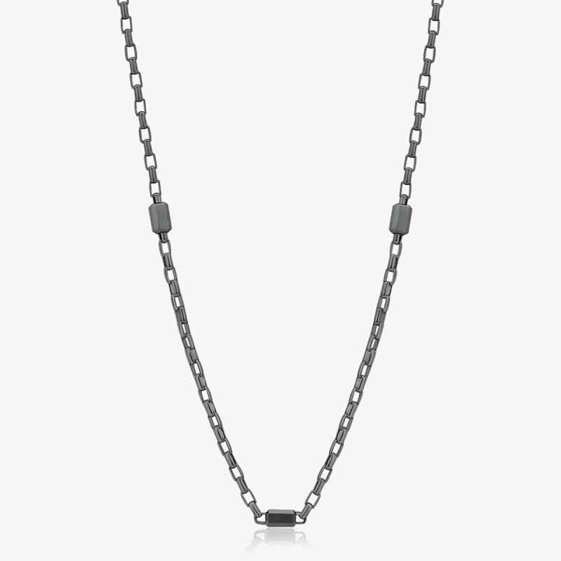 COLLANA ACCIAIO PVD RUTENIO LOGAN UOMO BROSWAY 