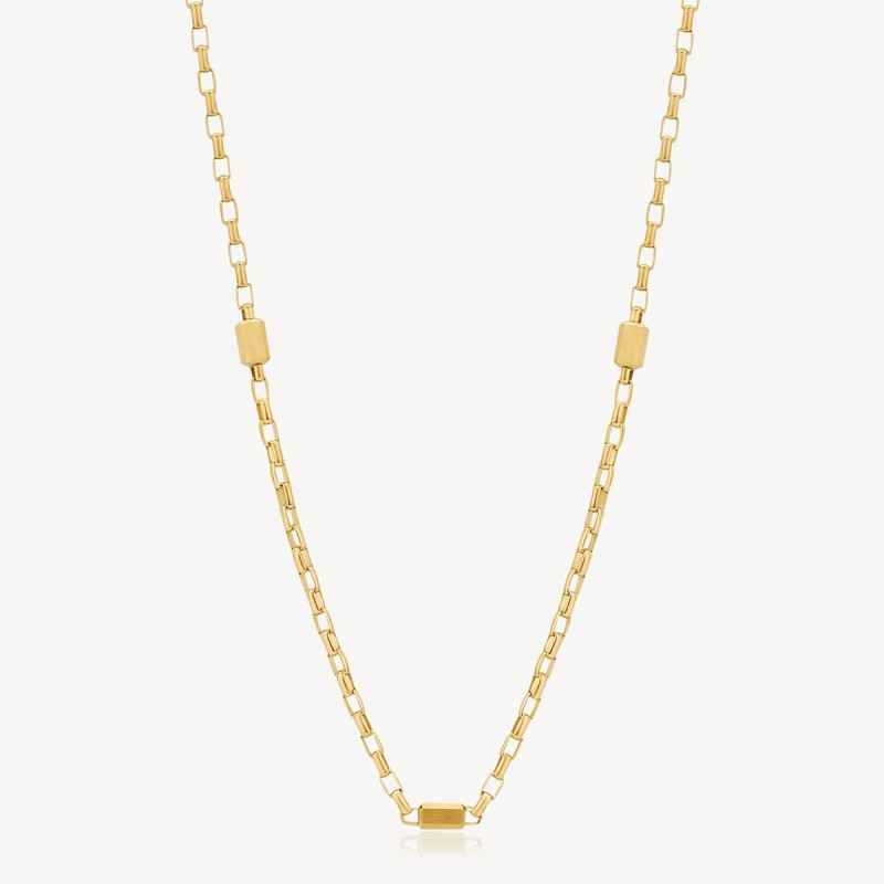 COLLANA ACCIAIO PVD ORO LOGAN UOMO BROSWAY 