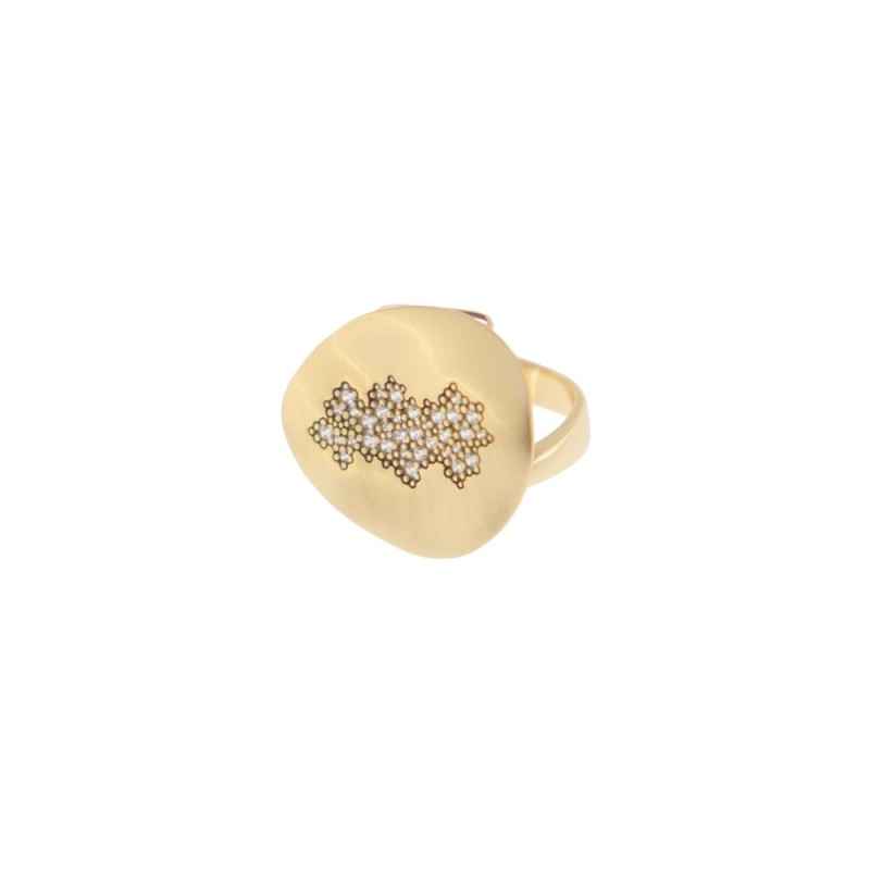 ANELLO REGOLABILE ELEMENTO GRANDE PAVÈ ZIRCONI DONNA AQUAFORTE ANELLO REGOLABILE ELEMENTO GRANDE PAVÈ ZIRCONI DONNA AQUAFORTE