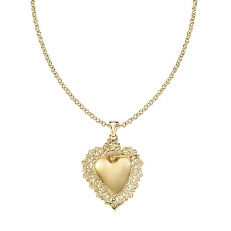 COLLANA CON PENDENTE SACRO CUORE DORATO DONNA AMEN