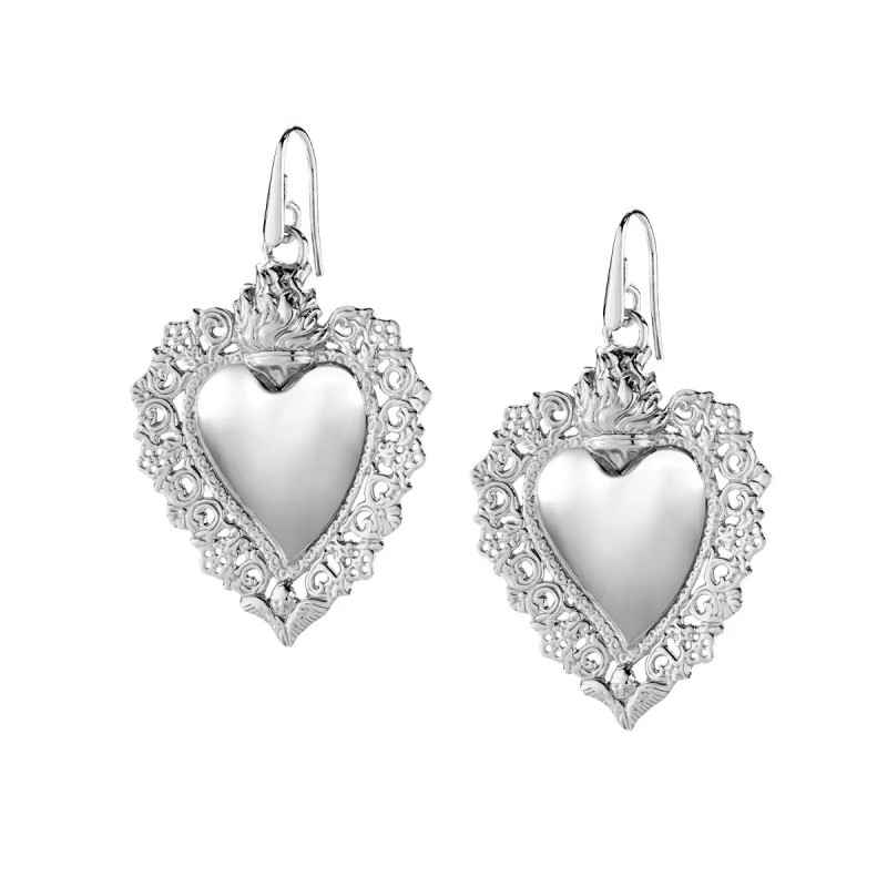 ORECCHINI SACRO CUORE PENDENTE DONNA AMEN ORECCHINI SACRO CUORE PENDENTE DONNA AMEN