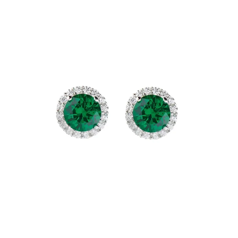 ORECCHINI DIAMOND ZIRCONE TONDO VERDE DONNA AMEN ORECCHINI DIAMOND ZIRCONE TONDO VERDE DONNA AMEN