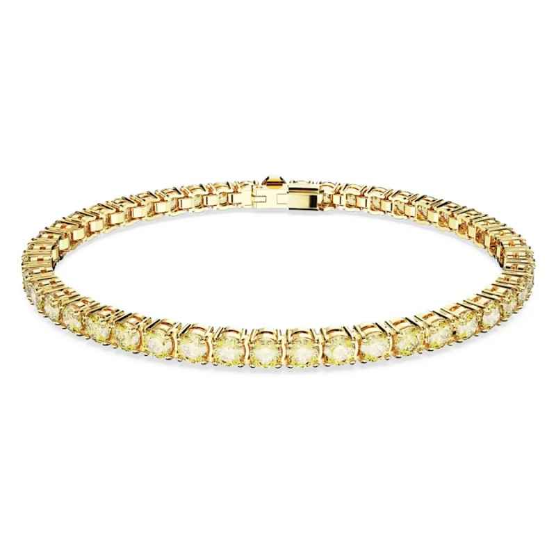 BRACCIALE TENNIS GIALLO TAGLIO TONDO M SWAROVSKI BRACCIALE TENNIS GIALLO TAGLIO TONDO M SWAROVSKI
