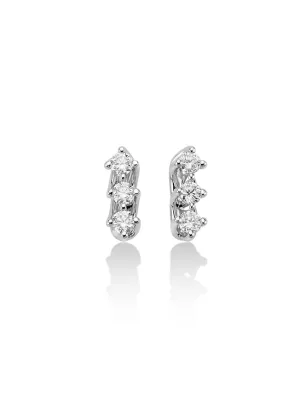 ORECCHINI TRILOGY DIAMANTI A VALENTINO ORO BIANCO DONNA MILUNA