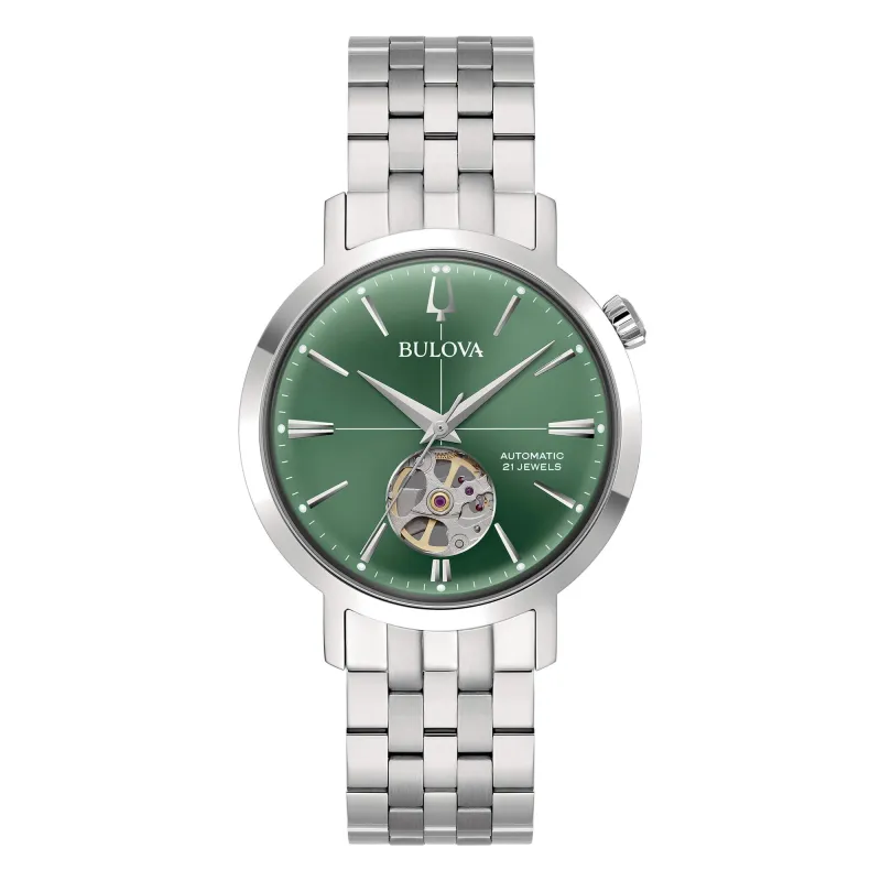 OROLOGIO AUTOMATIC 38 MM VERDE UOMO BULOVA AEROJET OROLOGIO AUTOMATIC 38 MM VERDE UOMO BULOVA AEROJET