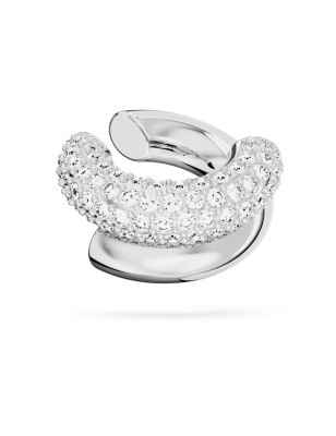 ORECCHINO EAR CUFF BIANCO PLACCATO RODIO SWAROVSKI 5676536 SWAROVSKI