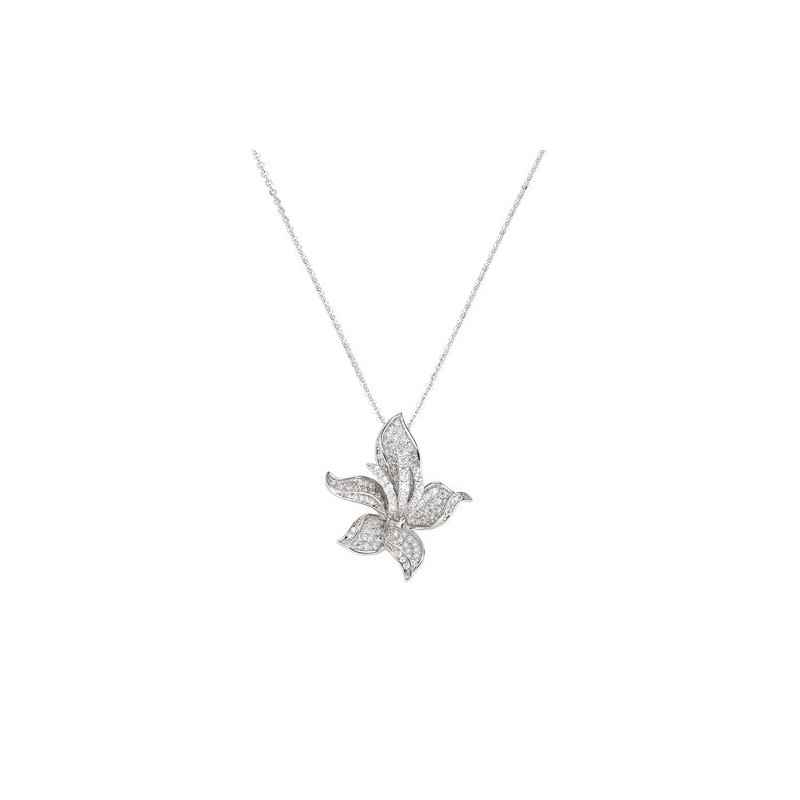COLLANA ORCHIDEA ZIRCONI BIANCHI DONNA AMEN COLLANA ORCHIDEA ZIRCONI BIANCHI DONNA AMEN
