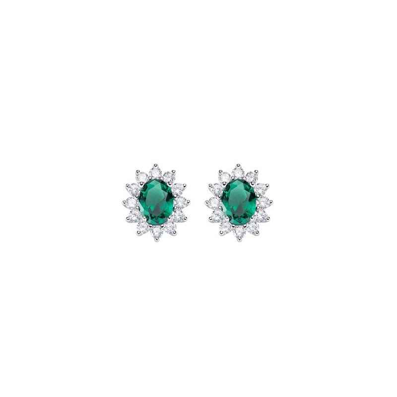 ORECCHINI ROYAL ZIRCONE VERDE DONNA AMEN ORECCHINI ROYAL ZIRCONE VERDE DONNA AMEN
