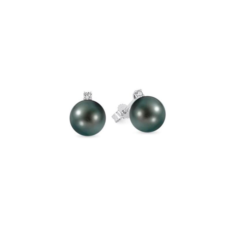 ORECCHINI ORO PERLA TAHITI E DIAMANTE DONNA DEMETRA ORECCHINI ORO PERLA TAHITI E DIAMANTE DONNA DEMETRA
