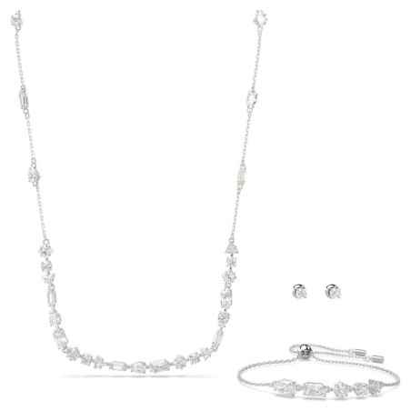 SET MESMERA BIANCO PLACCATO RODIO DONNA SWAROVSKI  5665877 SWAROVSKI