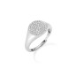 ANELLO CHEVALIER REGOLABILE ZIRCONI BIANCHI AMEN ANELLO CHEVALIER REGOLABILE ZIRCONI BIANCHI AMEN