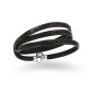 BRACCIALE IN PELLE NERA CON INCISIONE PADRE NOSTRO AMEN BRACCIALE IN PELLE NERA CON INCISIONE PADRE NOSTRO AMEN