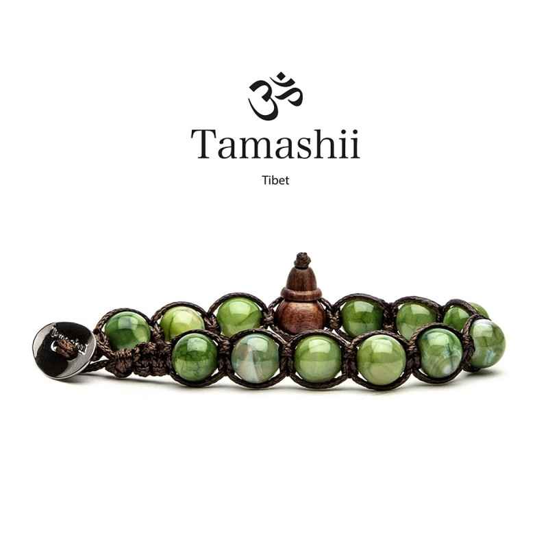 BRACCIALE AGATA VERDE MENTA UNISEX TAMASHII 1 GIRO BRACCIALE AGATA VERDE MENTA UNISEX TAMASHII 1 GIRO