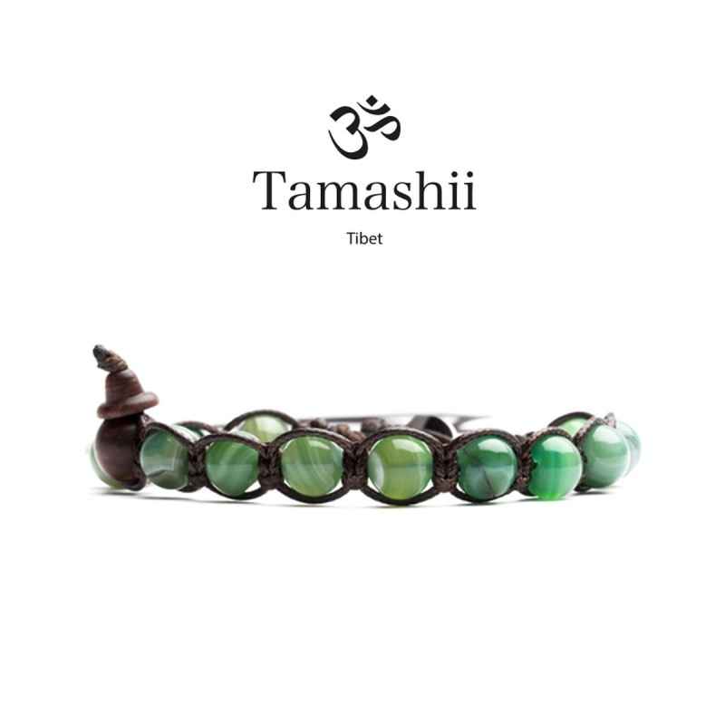 BRACCIALE AGATA VERDE UOMO-DONNA TAMASHII 8 MM BRACCIALE AGATA VERDE UOMO-DONNA TAMASHII 8 MM