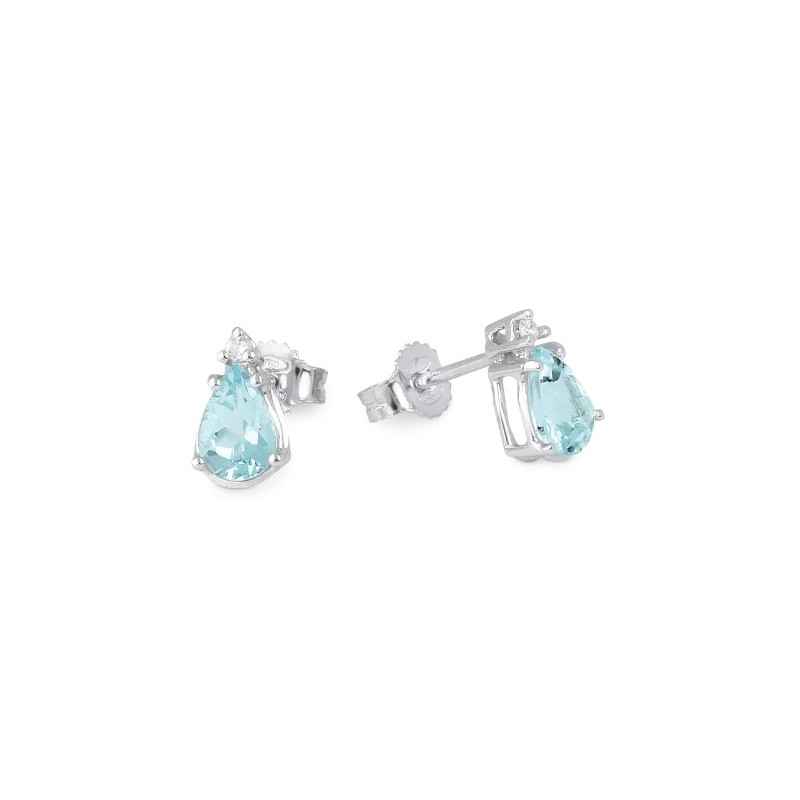 ORECCHINI ORO ACQUAMARINA E DIAMANTE DONNA DEMETRA ORECCHINI ORO ACQUAMARINA E DIAMANTE DONNA DEMETRA