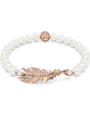 BRACCIALE BIANCO CON PIUMA NICE DONNA SWAROVSKI 5663482 SWAROVSKI