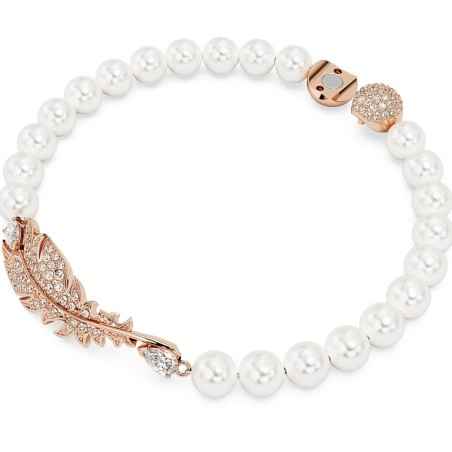 BRACCIALE BIANCO CON PIUMA NICE DONNA SWAROVSKI